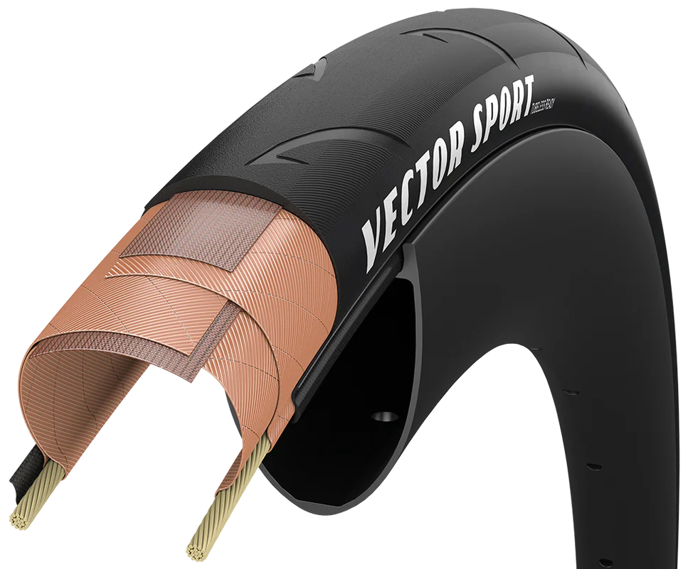 Покришка 700x30 (30-622) GoodYear Vector Sport Tube Type, 60tpi + Dual R: Shield, Folding Black фото 