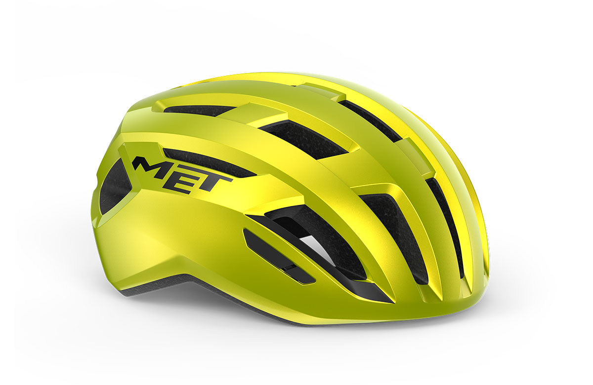 Шолом Met VINCI MIPS CE розмір L (58-61), lime yellow metallic/glossy, жовтий металік глянцевий фото 1