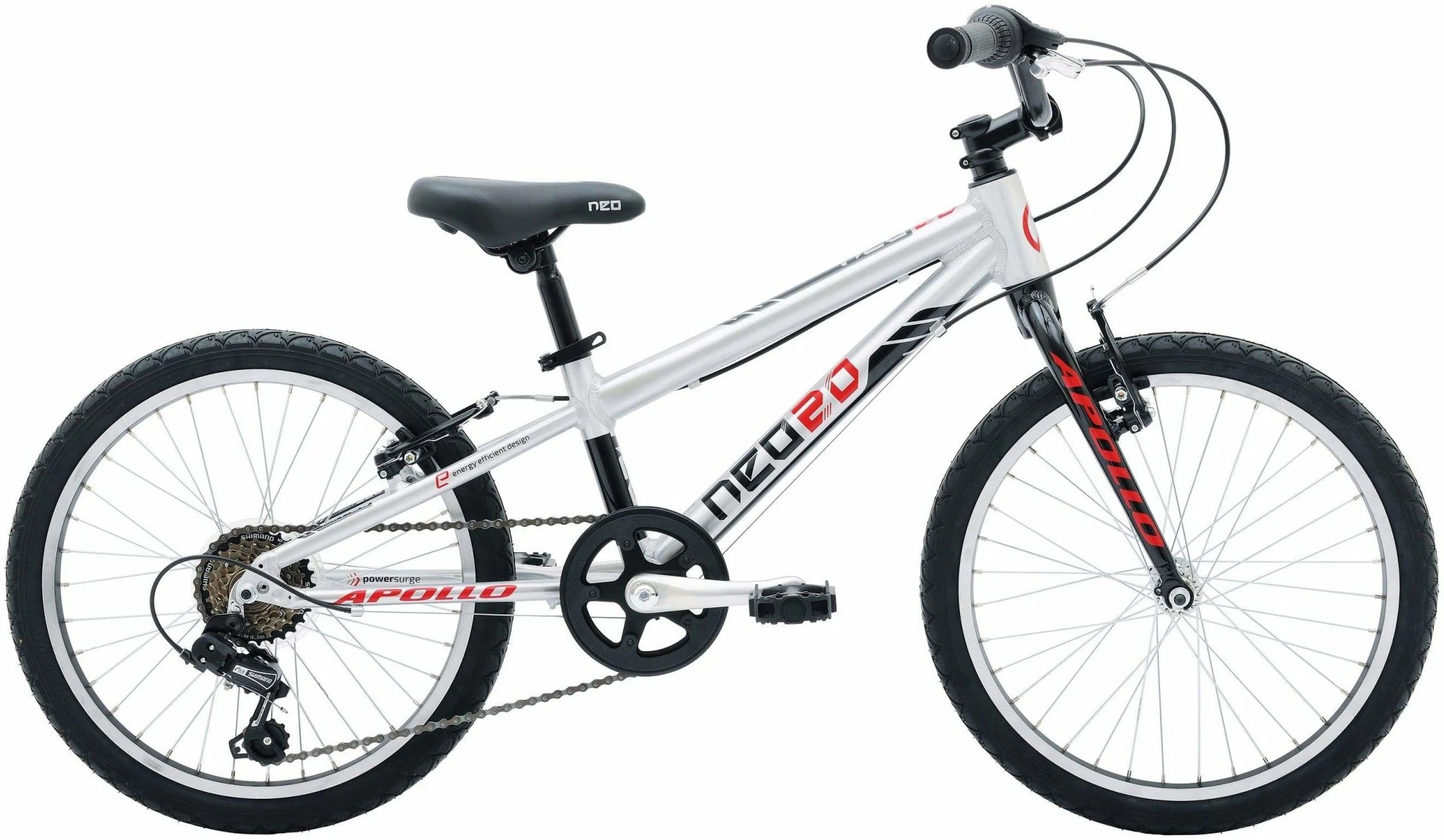 Велосипед 20" Apollo NEO 6s boys чорний/червоний фото 