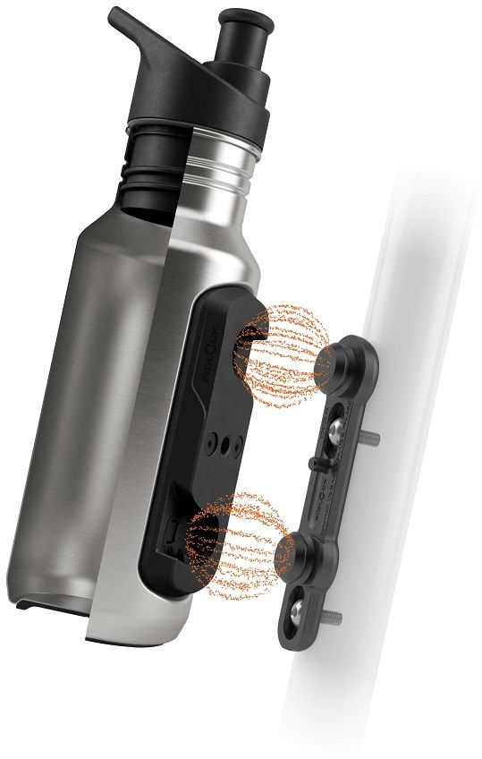 Фляга 0,4 Fidlock TWIST STEEL BOTTLE 400 + BIKE BASE, Silver фото 2